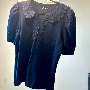 New with tag dark blue blouse